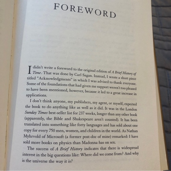 A BRIEF HISTORY OF TIME, STEPHEN HAWKING hardcover 10th anniversary edition - Picture 3 of 5